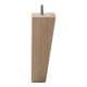 Meubelpoot  vierkant 6 bij 6 cm en hoogte 17 cm  van massief hout (M8) , taps 6 x 6 cm / 3,5 x 3,5 cm