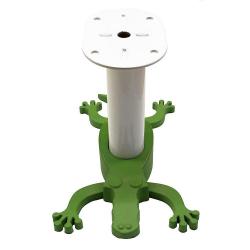 Witte kinderkamerpoot met groene krokodil 10 cm