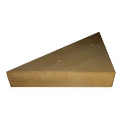 Blanke houten driehoek meubelpoot 3 cm