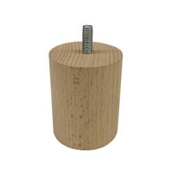 Ronde houten meubelpoot 7 cm (M8)
