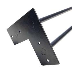 Raw steel massieve 3-punt hairpin tafelpoot 15 cm