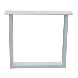 Stalen U tafelpoot wit 76 bij 10 cm en hoogte 72 cm  (4 x 10 cm)