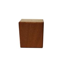 Kleine vierkanten kersen houten meubelpoot 6 cm