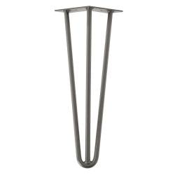 Raw steel massieve 3-punt hairpin tafelpoot 45 cm