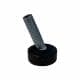 Set stelvoeten zwart rond Ø 2,5 cm en hoogte 1 cm  van kunststof (M8)  - 4 stuks
