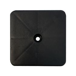Zwarte plastic vierkanten meubelpoot 5 cm