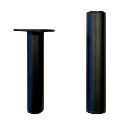 Ronde verstelbare zwarte meubelpoot 17,5 cm