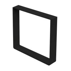 Zwarte massief stalen strip U tafelpoot 72 cm (koker 10 x 1)