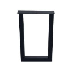 Stalen U tafelpoot zwart 60 bij 8 cm en hoogte 90 cm  (8 x 8 cm)