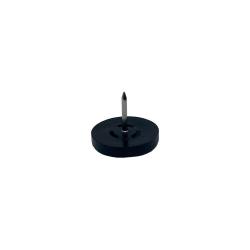 Meubelglijder kunststof zwart diameter 2,5 cm (zakje 8 stuks)