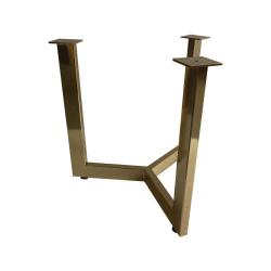 Goudkleurig stalen salontafel onderstel hoogte 43 cm en diameter 42 cm (40 x 20 mm)