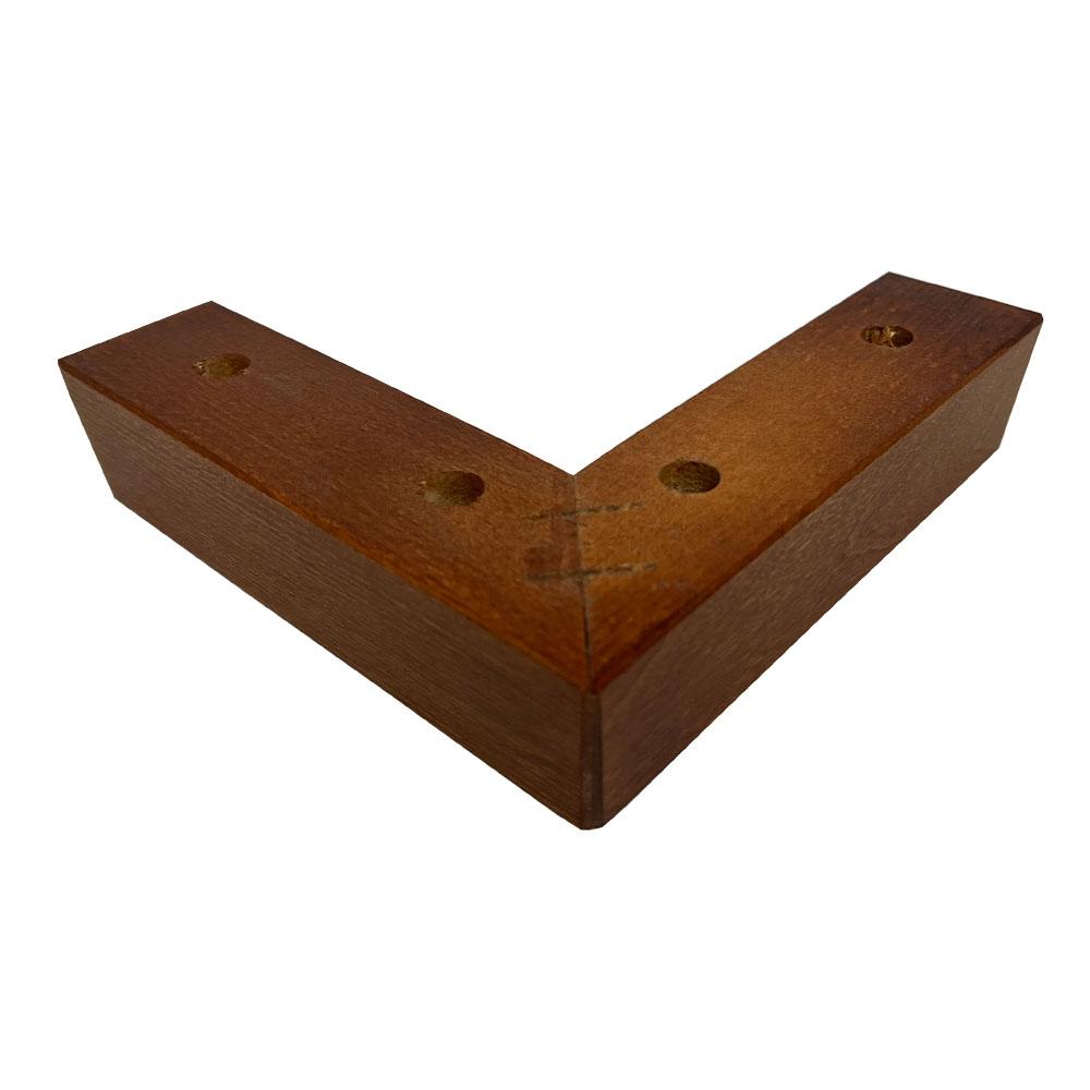Bruine houten hoekpoot 4,5 cm