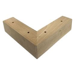 Onbewerkte houten hoekpoot 4,5 cm