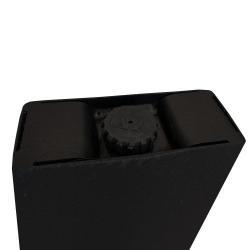 Set zwarte stalen trapezium tafelpoten 72 cm (koker 10 x 4)