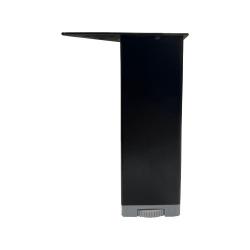 Zwarte verstelbare vierkanten meubelpoot hoogte 15 cm