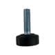 Set stelvoeten zwart rond Ø 2,5 cm en hoogte 1 cm  van kunststof (M8)  - 4 stuks