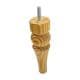 Meubelpoot grenen rond Ø 4,4 cm en hoogte 15 cm  van massief hout (M8)