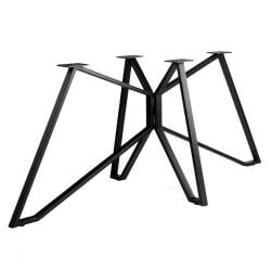 Stalen onderstel zwart vlinder 140 bij 65 cm en hoogte 72 cm  (4 x 2 cm)