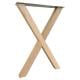 Eiken houten massief X tafelpoot bar poot zwart 71 bij 8 cm en hoogte 100 cm  (8 x 8 cm)