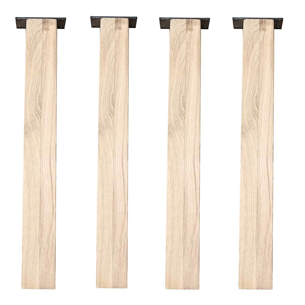 Eiken rechte tafelpoot 72 cm van massief hout 10 x 10 cm - set van 4 stuks