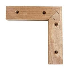Meubelpoot houtkleur hoek 20 bij 20 cm en hoogte 2 cm van massief hout Meubelpoot houtkleur hoek 20 bij 20 cm en hoogte 2 cm van massief hout
