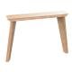 Trapezium massief schuine eikenhout 80 bij 15 cm en hoogte 73 cm (13 x 4 cm) - set van 2 stuks