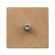 Meubelpoot  vierkant 6 bij 6 cm en hoogte 17 cm  van massief hout (M8) , taps 6 x 6 cm / 3,5 x 3,5 cm