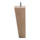 Meubelpoot  vierkant 6 bij 6 cm en hoogte 17 cm  van massief hout (M8) , taps 6 x 6 cm / 3,5 x 3,5 cm