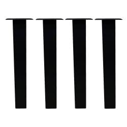 Set stalen rechte tafelpoten zwart vierkant 10 bij 10 cm en hoogte 70 cm  (koker 10 x 10 cm) - 4 stuks