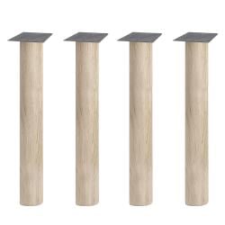 Eiken ronde tafelpoot 72,5 cm van massief hout Ø12 cm - set van 4 stuks Eiken ronde tafelpoot 72,5 cm van massief hout Ø12 cm - set van 4 stuks