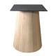 Eiken houten kegel tafelpoot conisch ø 56 cm en hoogte 74 cm